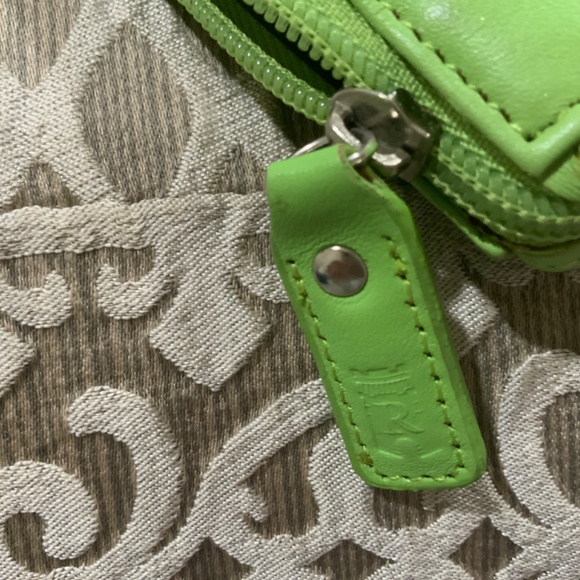 A Vintage Rowallan of Scotland Lime iPad/Clutch Leather Carrier - Picture 5 of 5